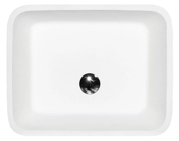 Besco Deskové umyvadlo z litého mramoru Assos Glam S UM D 52x41x15 cm