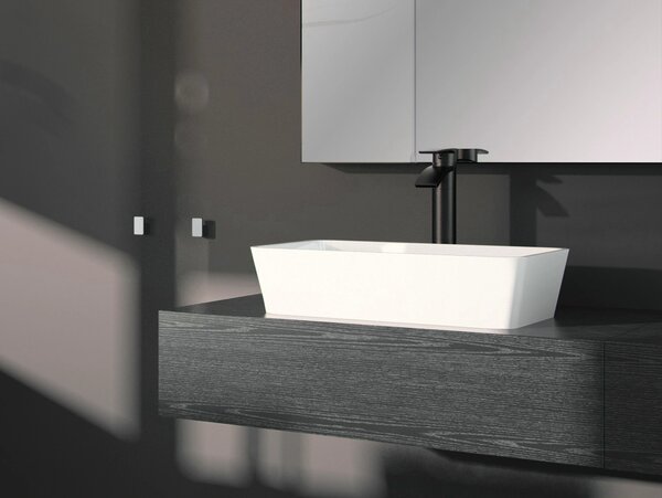 Besco Deskové umyvadlo z litého mramoru Assos UM D 52x41x15 cm