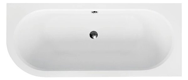 Besco Akrylátová asymetrická vana Avita 150x75 (160x75, 170x75, 180x80) Barva: Bílá, Rozměry (cm): 150x75, Orientace: Levá