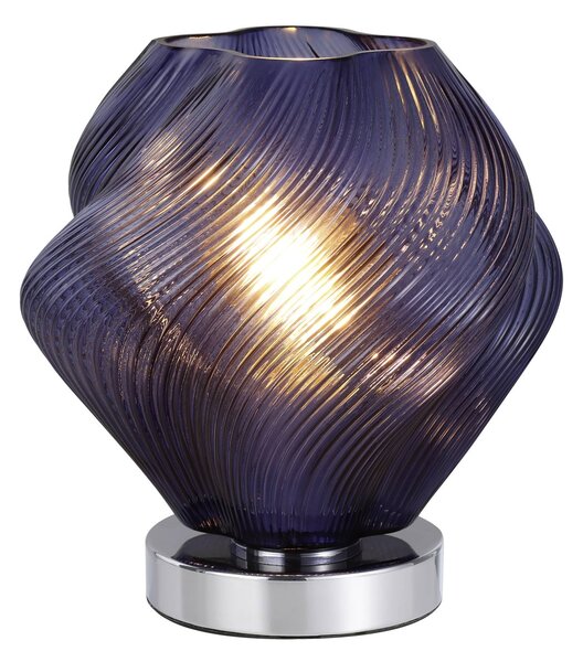 EGLO Stolní lampa Meliciano, modrá, sklo, výška 23 cm, E27, Modrá, Obývací pokoj / jídelna, Sklo