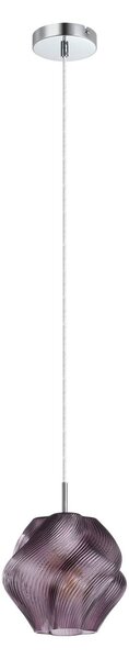 EGLO Závěsné světlo Meliciano, fialové, sklo, Ø 22 cm, E27, stmívatelný, Fialová / růžová / barva růže, Obývací pokoj / jídelna, Sklo