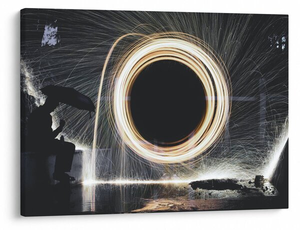 Obraz - Světelná show v dešti (70x50 cm)