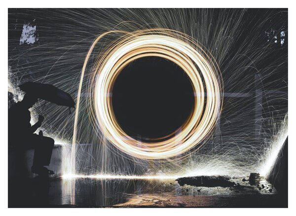 Obraz - Světelná show v dešti (70x50 cm)