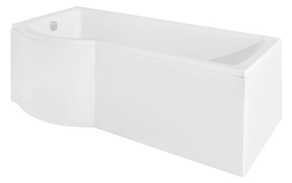 Besco Akrylátová atypická vana s vanovou zástěnou INSPIRO VK 150x70 (160x70, 170x70) Barva: Bílá, Rozměry (cm): 150x70, Orientace: Levá