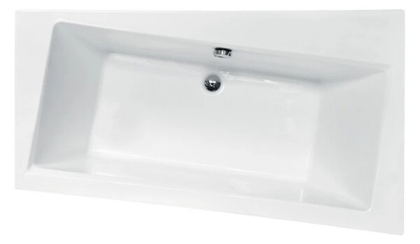 Besco Akrylátová asymetrická vana Infinity 150x90 (160x100, 170x110) Barva: Bílá, Rozměry (cm): 150x90, Orientace: Levá