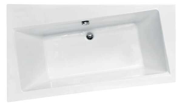 Besco Akrylátová asymetrická vana Infinity 150x90 (160x100, 170x110) Barva: Bílá, Rozměry (cm): 150x90, Orientace: Levá