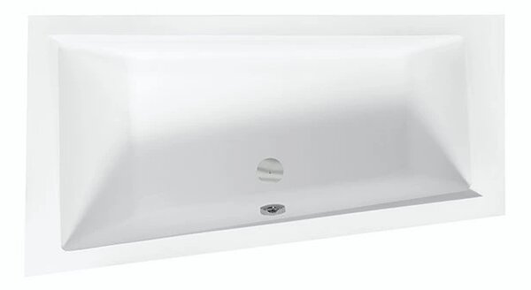 Besco Akrylátová asymetrická vana Intima 150x85 (160x90) Barva: Bílá, Rozměry (cm): 150x85, Orientace: Pravá