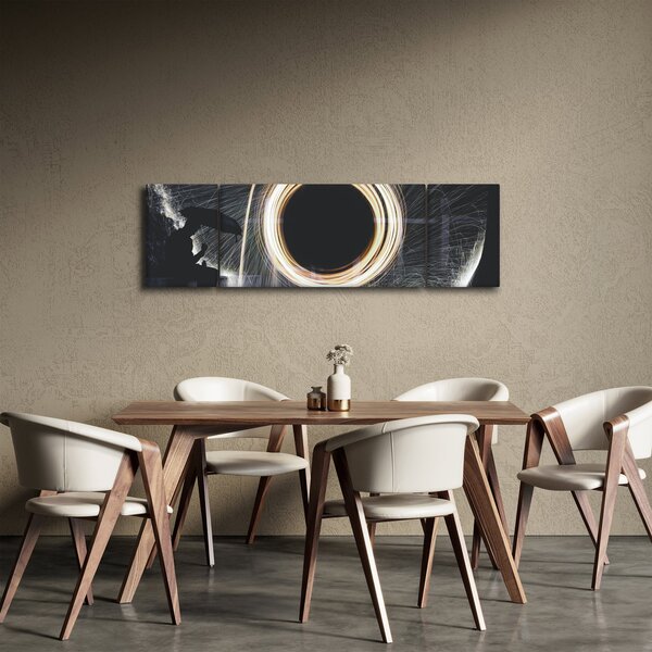 Obraz - Světelná show v dešti (170x50 cm)