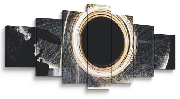 Obraz - Světelná show v dešti (210x100 cm)
