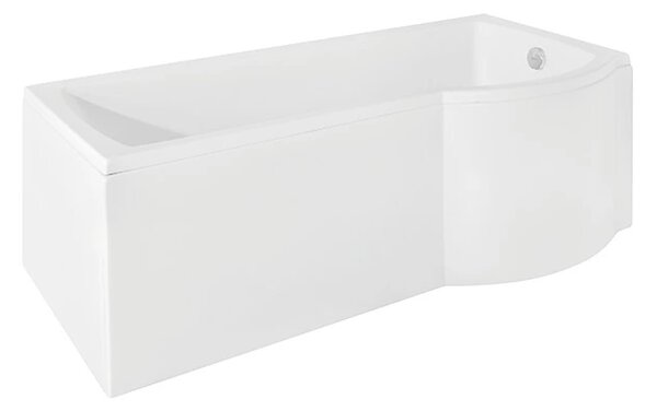 Besco Akrylátová atypická vana s vanovou zástěnou INSPIRO VK 150x70 (160x70, 170x70) Barva: Bílá, Rozměry (cm): 150x70, Orientace: Levá