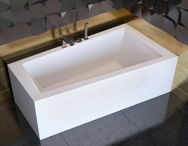 Besco Krycí panel k asymetrické vaně Intima P 150x85 (160x90), bílý Barva: Bílá, Rozměry (cm): 150x85