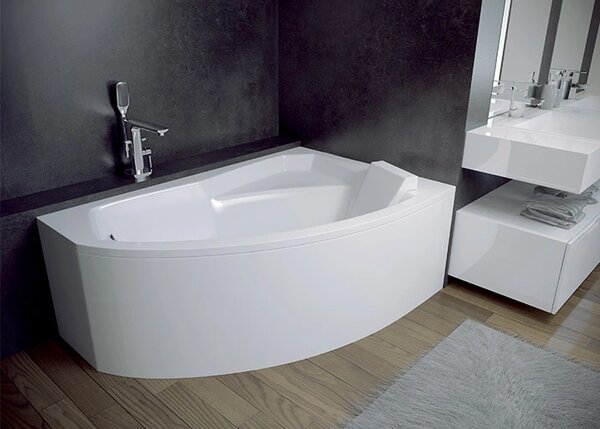 Besco Krycí panel k asymetrické vaně Rima P 130x85 (140x90, 150x95x, 160x100, 170x110), bílý Barva: Bílá, Rozměry (cm): 130x85