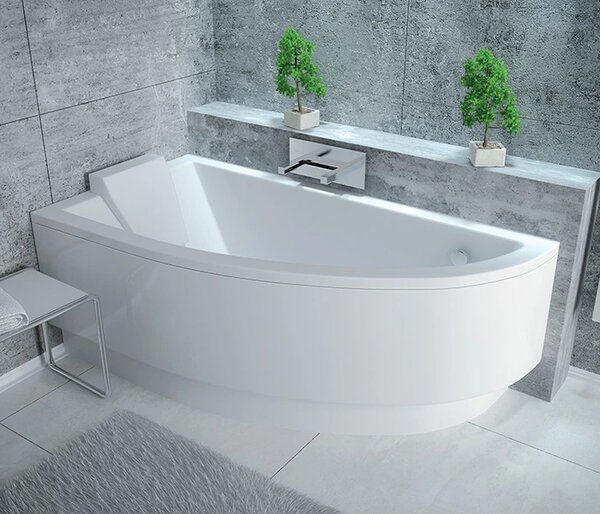 Besco Krycí panel k asymetrické vaně Praktika P 140x70 (150x70), bílý Barva: Bílá, Rozměry (cm): 140x70, Orientace: Pravá