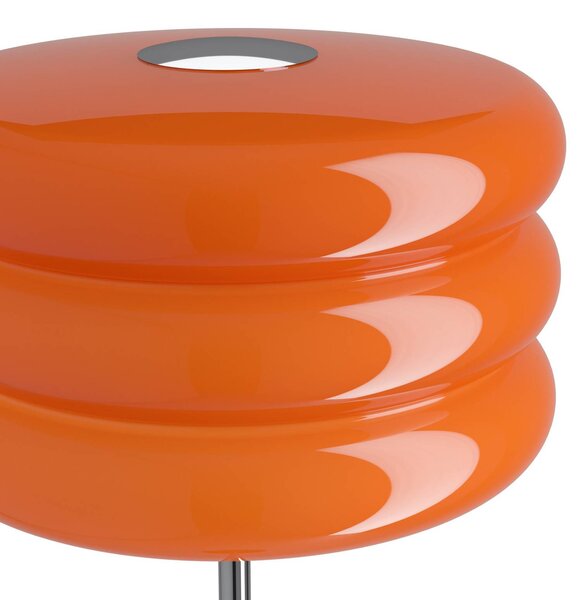 EGLO Stojací lampa Tortora, oranžová, sklo, kov, výška 153 cm, E27, Žlutá / oranžová, Obývací pokoj / jídelna, Sklo, Young lifestyle