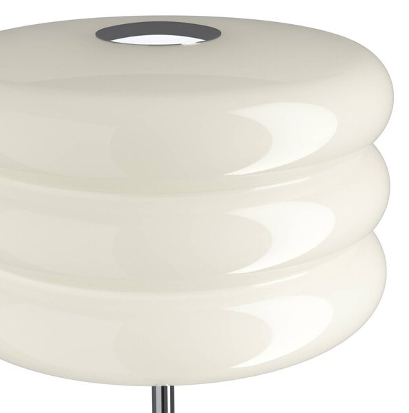 EGLO Stojací lampa Tortora, bílá, sklo, kov, výška 153 cm, E27, Bílá / opál, Obývací pokoj / jídelna, Sklo, Young lifestyle