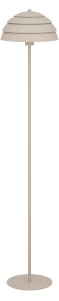 EGLO Stojací lampa Vittorito, pískově béžová, kov, výška 145 cm, E27, Krémová / jantar, Obývací pokoj / jídelna, kov