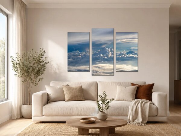 Mraky nad obzorem – Třídílný obraz B, 90 × 60 cm