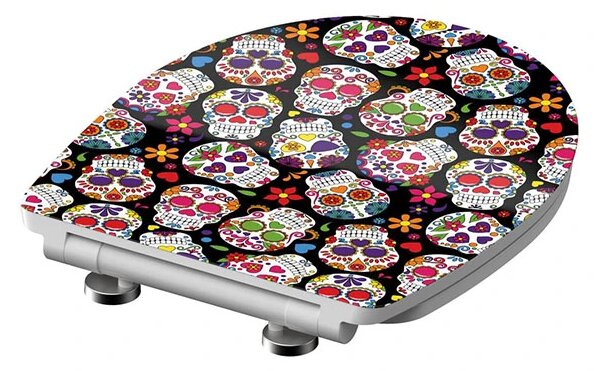 Eisl Sanitär WC prkénko Duroplast Soft Close Crazy Skull High Gloss 82586