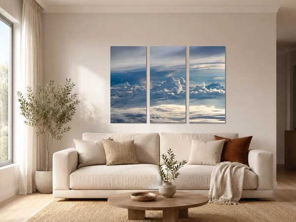 Mraky nad obzorem – Třídílný obraz A, 90 × 60 cm