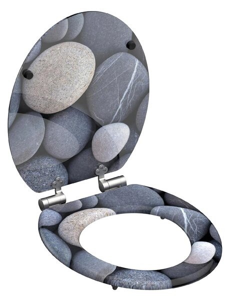 Eisl Sanitär WC prkénko MDF Soft Close Grey Stones 80130