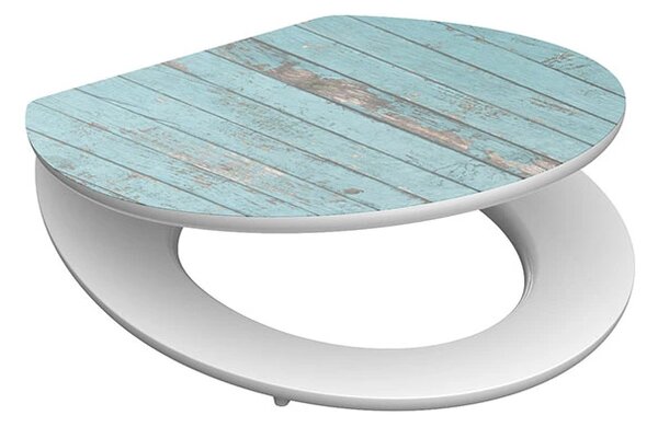 Eisl Sanitär WC prkénko MDF Soft Close Blue Wood 80536