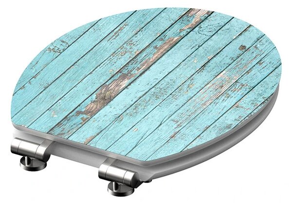 Eisl Sanitär WC prkénko MDF Soft Close Blue Wood 80536