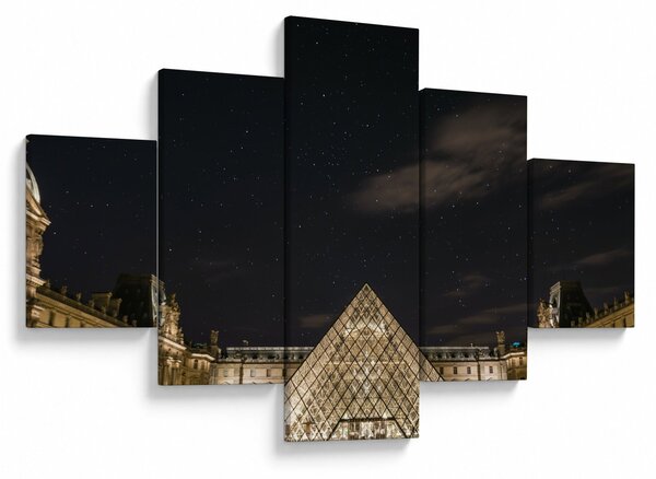 Obraz - Louvre v noci (125x70 cm)