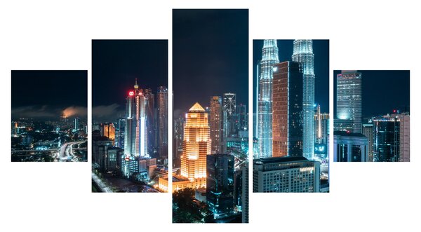 Obraz - Noc v Kuala Lumpur (125x70 cm)