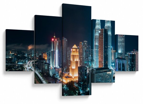 Obraz - Noc v Kuala Lumpur (125x70 cm)