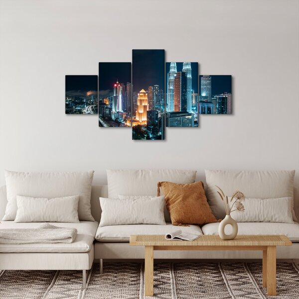 Obraz - Noc v Kuala Lumpur (125x70 cm)