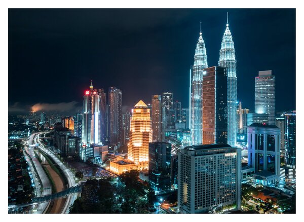 Obraz - Noc v Kuala Lumpur (70x50 cm)