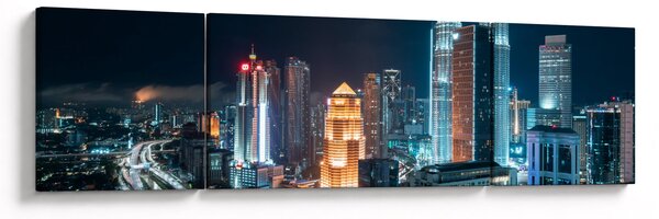 Obraz - Noc v Kuala Lumpur (170x50 cm)