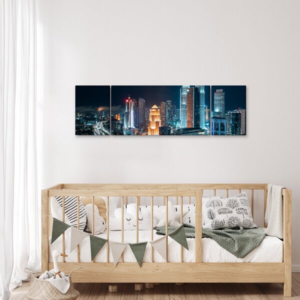 Obraz - Noc v Kuala Lumpur (170x50 cm)