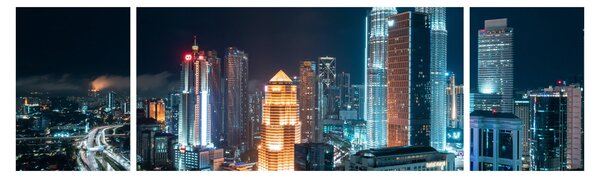 Obraz - Noc v Kuala Lumpur (170x50 cm)