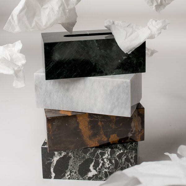 Royal Bee Design designové kryty papírových kapesníků Marble Tissue Rectangular Box