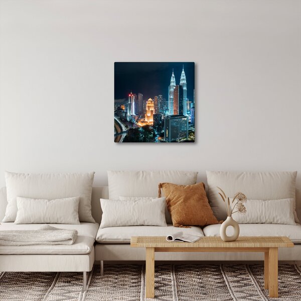 Obraz - Noc v Kuala Lumpur (30x30 cm)