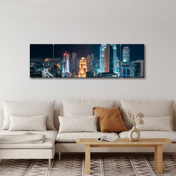 Obraz - Noc v Kuala Lumpur (170x50 cm)