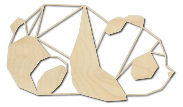 Vyřezávaný obraz na zeď panda - TUFUK: Přírodní překližka - Topol přírodní 40 x 23 cm 3850-41053 PR0242 HEU+