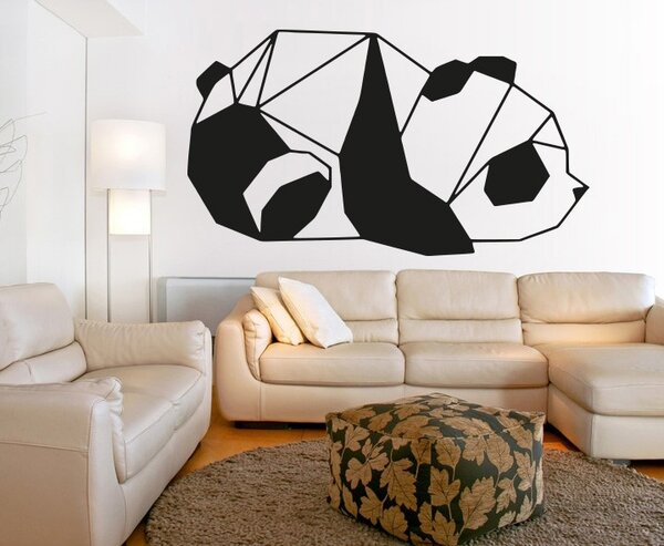 Vyřezávaný obraz na zeď panda - TUFUK: Přírodní překližka - Topol přírodní 40 x 23 cm 3850-41053 PR0242 HEU+