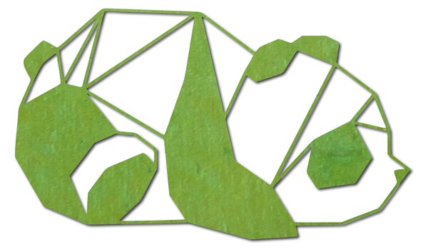 Vyřezávaný obraz na zeď panda - TUFUK: Přírodní překližka - Topol přírodní 40 x 23 cm 3850-41053 PR0242 HEU+