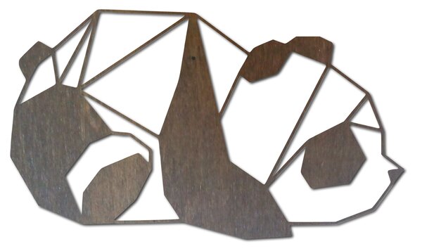 Vyřezávaný obraz na zeď panda - TUFUK: Přírodní překližka - Topol přírodní 40 x 23 cm 3850-41053 PR0242 HEU+