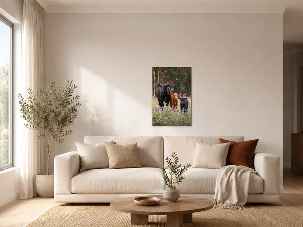 Telata na rozkvetlé pastvině – Jednodílný obraz, 50 × 70 cm