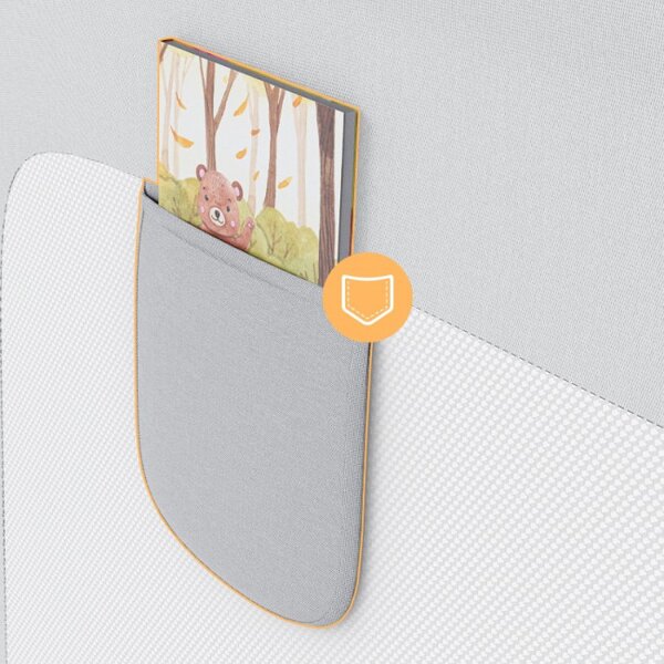 Bezpečnostní zábrana na postel Cover 30 bílá / šedá 200 cm
