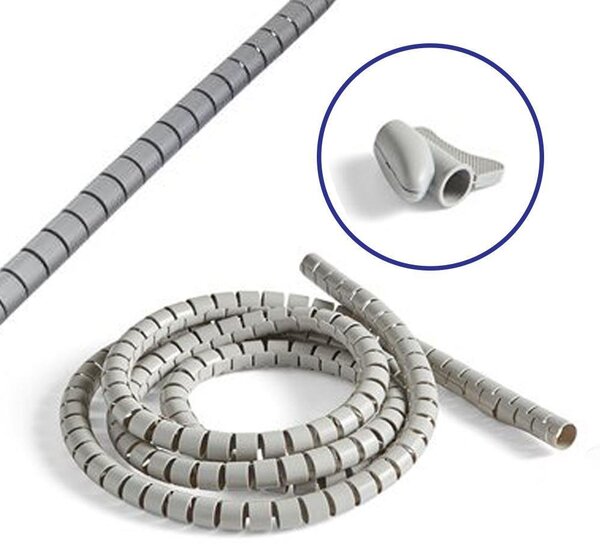 Spirálový organizér kabelů - 2 m, průměr 2 cm