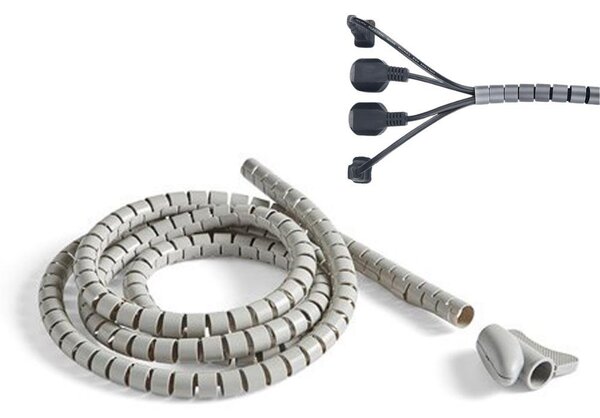 Spirálový organizér kabelů - 2 m, průměr 2 cm