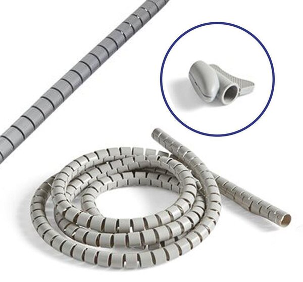 Spirálový organizér kabelů - 2 m, průměr 2 cm