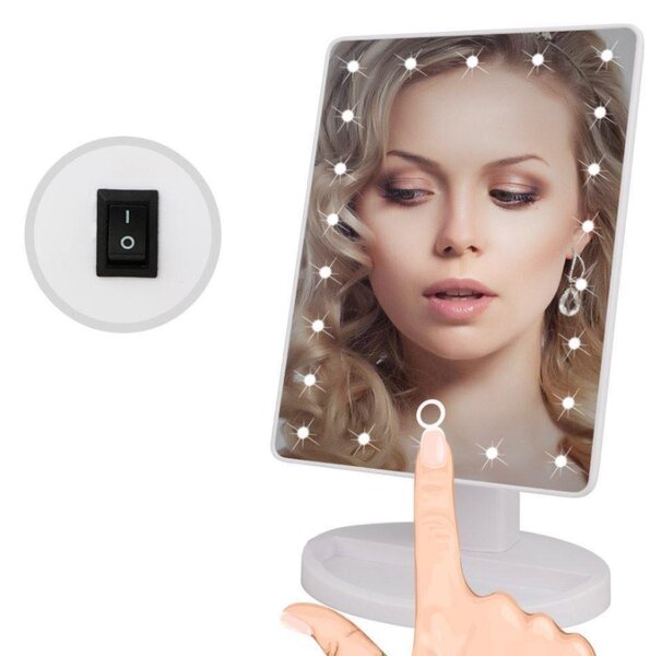Kosmetické zvětšovací zrcátko 22 LED diod