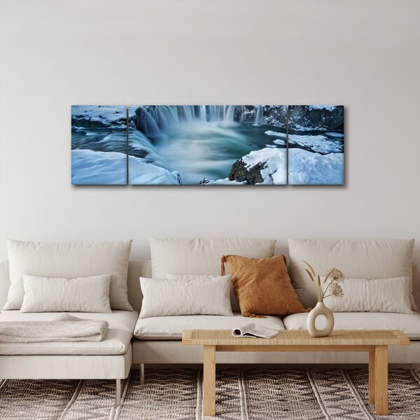 Obraz - Vodopád Bohů, Island (170x50 cm)