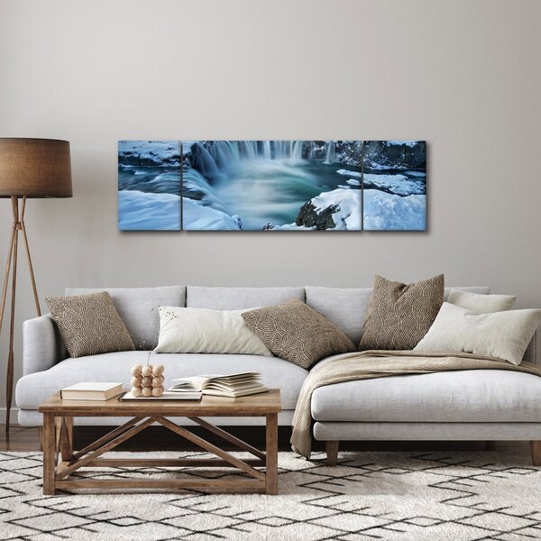 Obraz - Vodopád Bohů, Island (170x50 cm)
