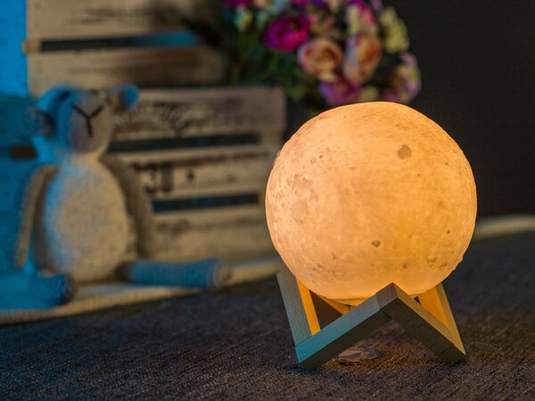 Sdeko Noční lampa 3D měsíc velký